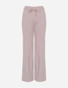 j&x Pantaloni largi mov deschis cu talie înaltă și bandă elastică în talie decorate cu strasuri Saviane