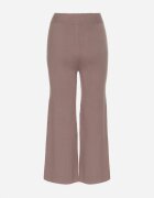 j&x Pantaloni maro deschis largi cu talie înaltă și elastic în talie decorați cu strasuri Saviane
