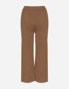 j&x Pantaloni Maro deschis Largi cu talie înaltă și elastic în talie decorați cu Zirconii Saviane