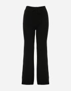 j&x Pantaloni negri căptușiți din tricot cu croi larg Miorea