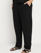 j&x Pantaloni Negri Clasici din bumbac cu elastic în talie Olozi