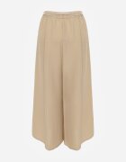 j&x Pantaloni palazzo largi din vâscoză cu talie înaltă și șnur Calamia Bej