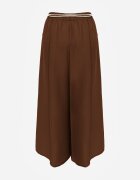j&x Pantaloni palazzo largi din vâscoză cu talie înaltă și șnur Calamia Maro