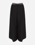 j&x Pantaloni palazzo largi din vâscoză cu talie înaltă și șnur Calamia Negri