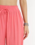 j&x Pantaloni Roz cu elastic încrețit în talie și șnur din viscoză Honori