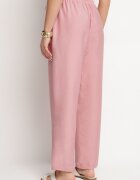 j&x Pantaloni roz din Bumbac și Legătură Maiovelle