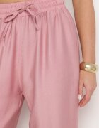 j&x Pantaloni roz din Bumbac și Legătură Maiovelle