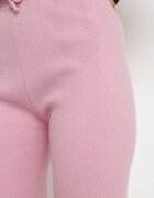 j&x Pantaloni Roz Largi cu talie înaltă și elastic în talie Decorați cu Zirconii Saviane