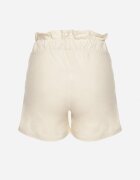 j&x Pantaloni scurți Bej deschis din Bumbac cu Talie Înaltă Decorați cu Volan și Șnur Acreria