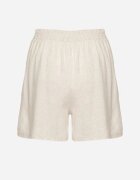 j&x Pantaloni scurți bej din In și Viscoză cu o croială clasică cu elastic în talie și buzunare Tolavera