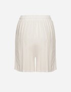 j&x Pantaloni scurți Bermude Albi din In și Viscoză cu Talie Înaltă Dorotiana