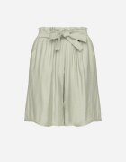 j&x Pantaloni scurți din viscoză verzi cu talie înaltă și curea Lumovelle