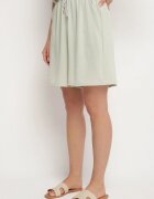 j&x Pantaloni scurți verde deschis din bumbac cu talie înaltă și cu șnur Talonessa