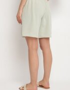 j&x Pantaloni scurți verde deschis din bumbac cu talie înaltă și cu șnur Talonessa