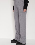 j&x Pantaloni Tricotati Gri cu Lână cu Buzunare Decorative Monilana