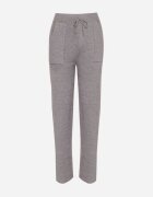 j&x Pantaloni Tricotati Gri cu Lână cu Buzunare Decorative Monilana