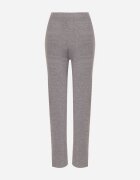 j&x Pantaloni Tricotati Gri cu Lână cu Buzunare Decorative Monilana