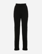 j&x Pantaloni Tricotați Negri cu Lână și Buzunare Decorative Monilana