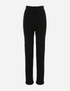 j&x Pantaloni Tricotați Negri cu Lână și Buzunare Decorative Monilana
