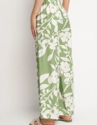 j&x Pantaloni Verde închis de Vâscoză cu croială largă cu talie înaltă cu imprimeu floral Neorilia