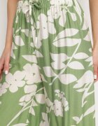 j&x Pantaloni Verde închis de Vâscoză cu croială largă cu talie înaltă cu imprimeu floral Neorilia