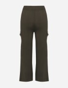 j&x Pantaloni Verzi închis Tricotați cu croi larg cu elastic în talie și buzunare Emarissea