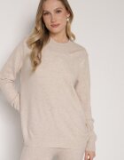 j&x Pulover Bej Casual cu Lână și Bumbac Nedalla
