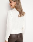 j&x Pulover Bej deschis Clasic cu Bumbac Decorat cu Paiete Savalenne