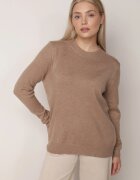 j&x Pulover Bej închis Casual din Lână și Bumbac Nedalla