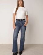 j&x Pulover Bluză din vâscoză cu mânecă scurtă și model cu inimi Nasea Bej deschis