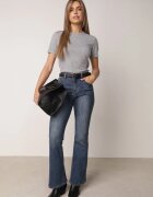 j&x Pulover Bluză din vâscoză cu mânecă scurtă și model cu inimi Nasea Gri