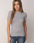 j&x Pulover Bluză din vâscoză cu mânecă scurtă și model cu inimi Nasea Gri