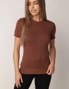 j&x Pulover Bluză din vâscoză cu mânecă scurtă și model cu inimi Nasea Maro