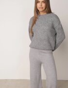 j&x Pulover Clasic Casual din lână Banfa Gri