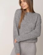 j&x Pulover Clasic Casual din lână Banfa Gri
