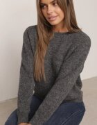 j&x Pulover Clasic Casual din lână Banfa Negru