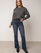 j&x Pulover Clasic Casual din lână Banfa Negru