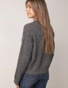 j&x Pulover Clasic Casual din lână Banfa Negru
