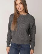 j&x Pulover Clasic Casual din lână Banfa Negru