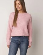j&x Pulover Clasic Casual din lână Banfa Roz