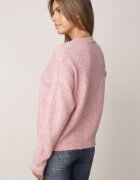j&x Pulover Clasic Casual din lână Banfa Roz