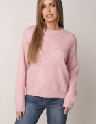j&x Pulover Clasic Casual din lână Banfa Roz