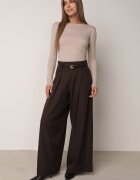 j&x Pulover clasic cu bumbac Ilves Bej închis