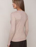 j&x Pulover clasic cu bumbac Ilves Bej închis