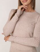 j&x Pulover clasic cu bumbac Ilves Bej închis