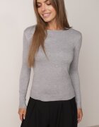 j&x Pulover clasic cu bumbac Ilves Gri