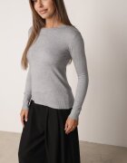 j&x Pulover clasic cu bumbac Ilves Gri