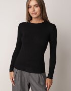 j&x Pulover clasic cu bumbac Ilves Negru