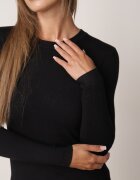 j&x Pulover clasic cu bumbac Ilves Negru