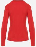 j&x Pulover clasic cu bumbac Ilves Roșu